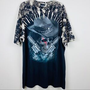 [Jay's Rock] 3D Studded; Cowboy Skull Graphic